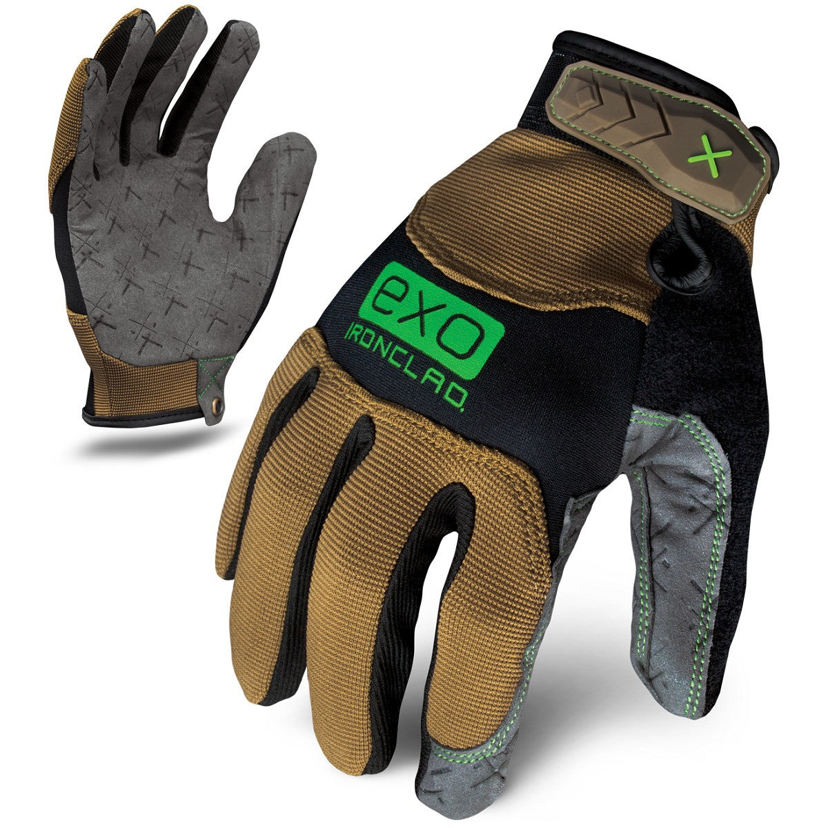 Brown Performance Gloves - Ironclad - Impact Resistant