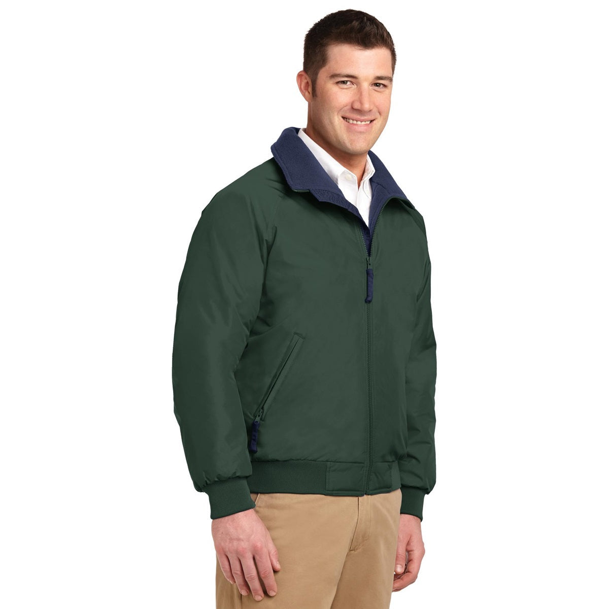 True Black/Grey Heather Jackets - Port Authority - Warm Fleece