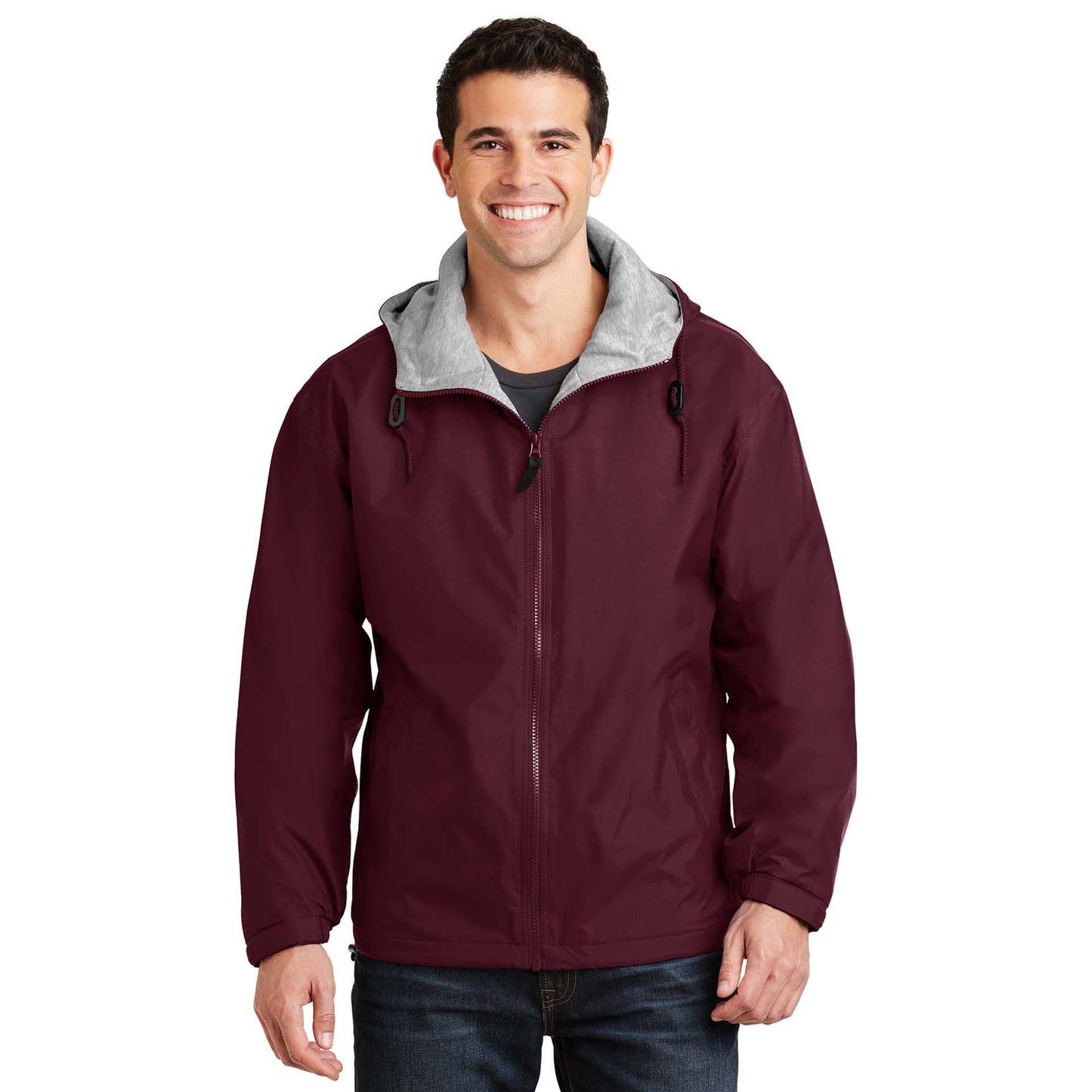 Black/Light Oxford Jacket - Port Authority - Nylon Shell