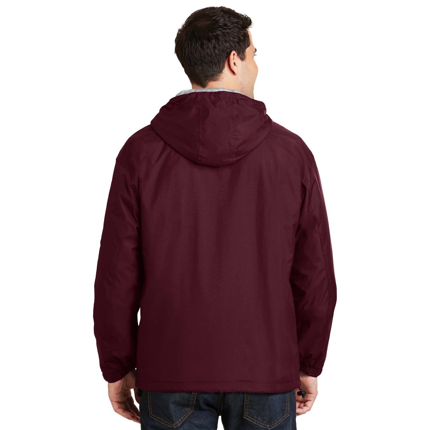 Black/Light Oxford Jacket - Port Authority - Nylon Shell
