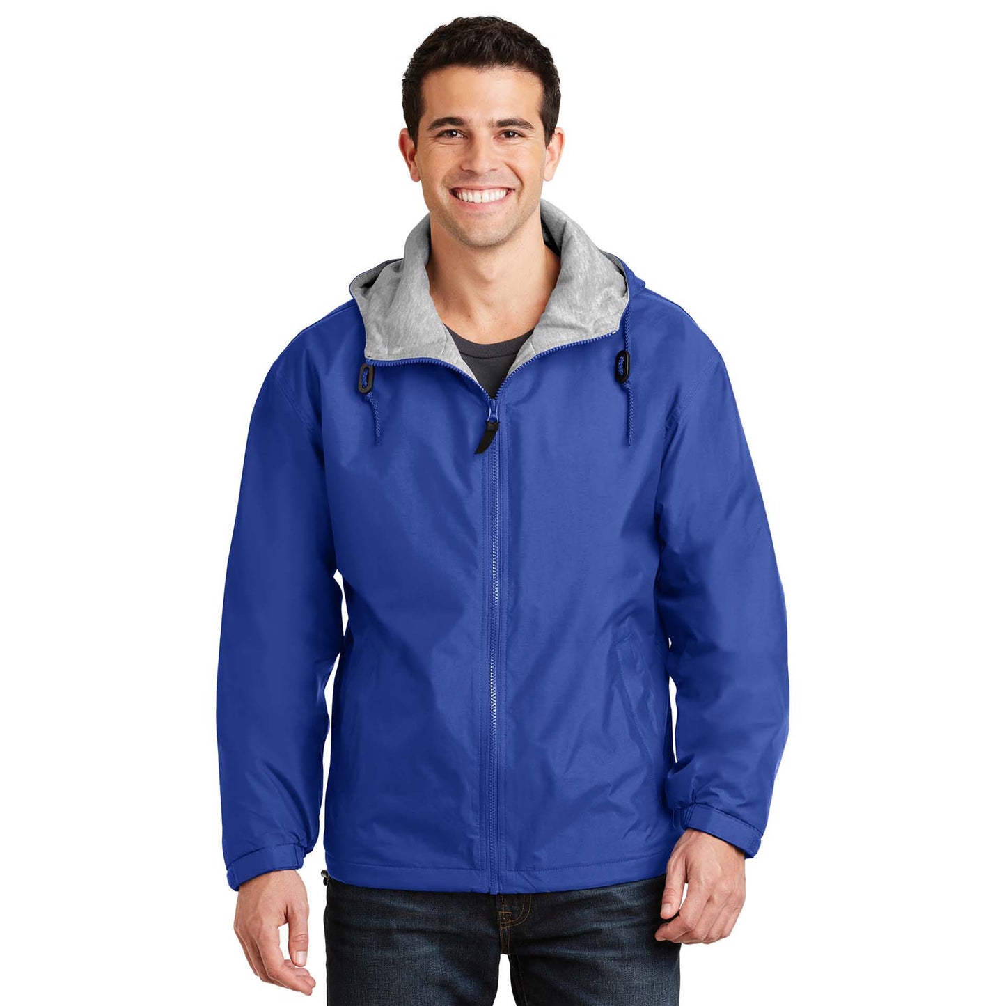 Black/Light Oxford Jacket - Port Authority - Nylon Shell