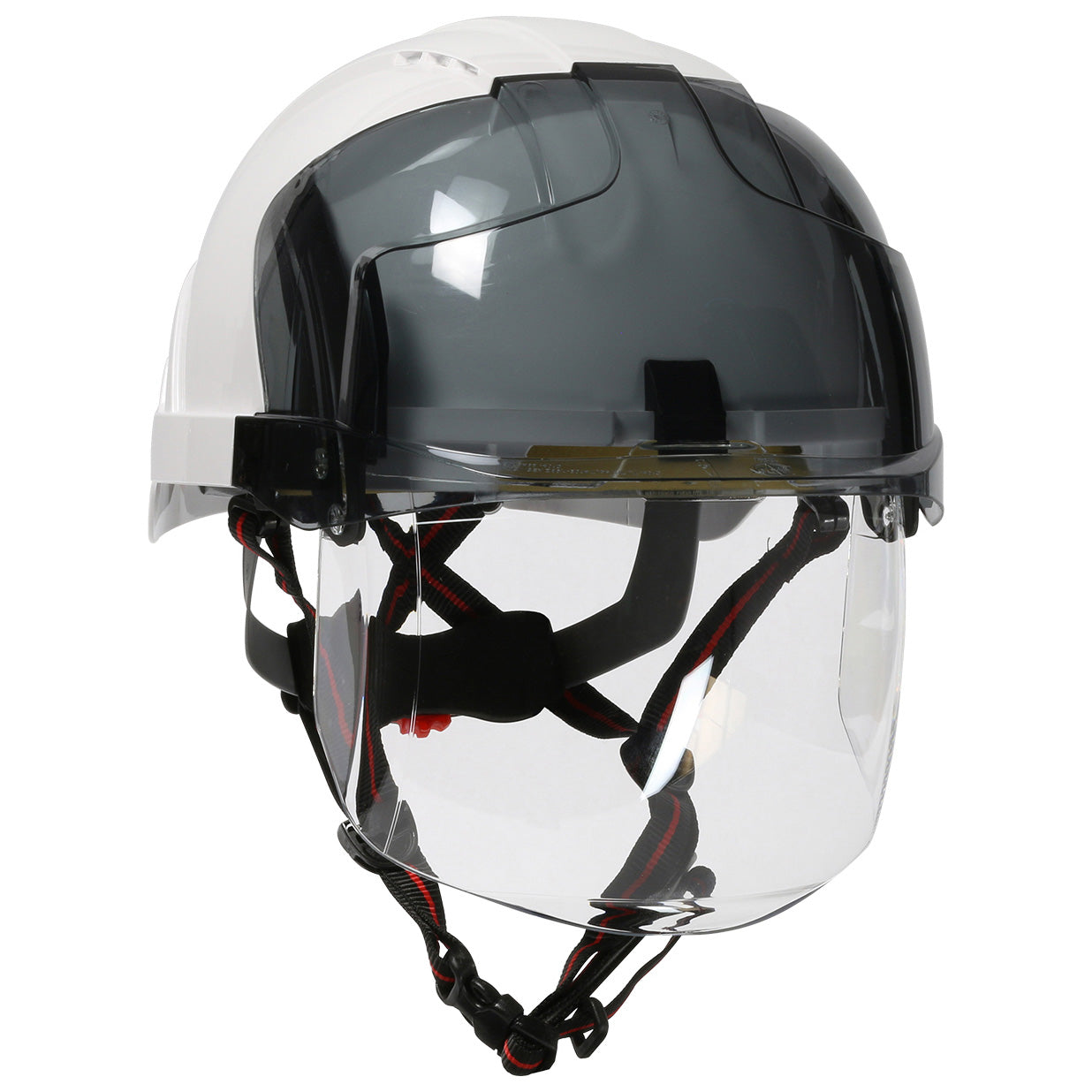 Smoke Top/Clear Visor Hard Hats | JSP | 280-Evsn-Ch-01S Evo Vista Ascend Cap Style With Face Shield