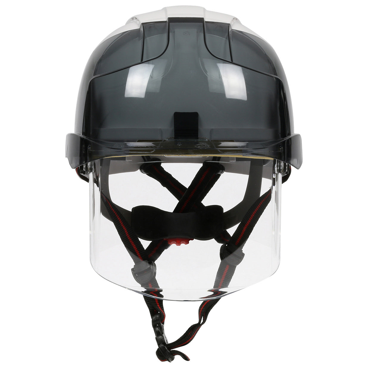 Smoke Top/Clear Visor Hard Hats | JSP | 280-Evsn-Ch-01S Evo Vista Ascend Cap Style With Face Shield