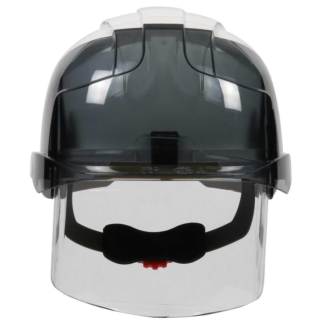 Smoke Top/Clear Visor Hard Hats - JSP - Vented Safety Helmet