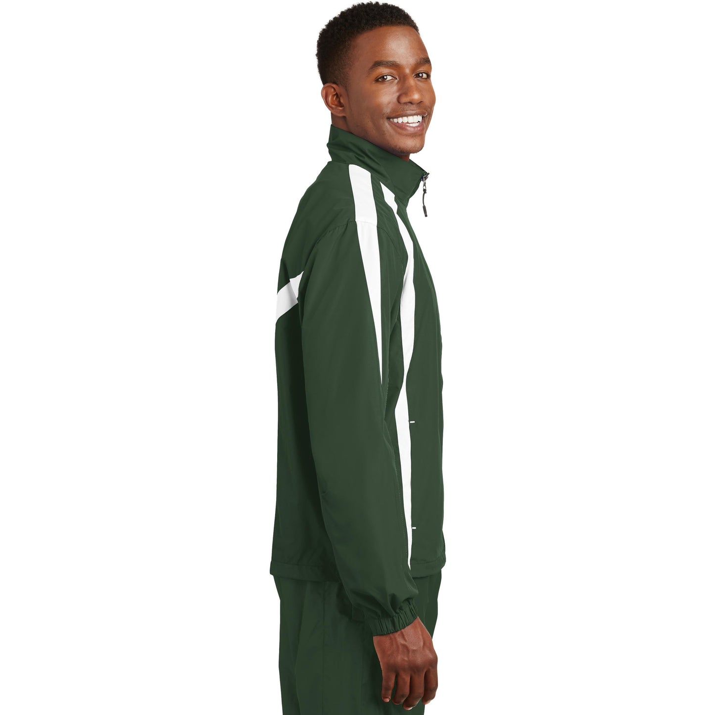 Black/White Jacket - Sport-Tek - Breathable Design - Lightweight
