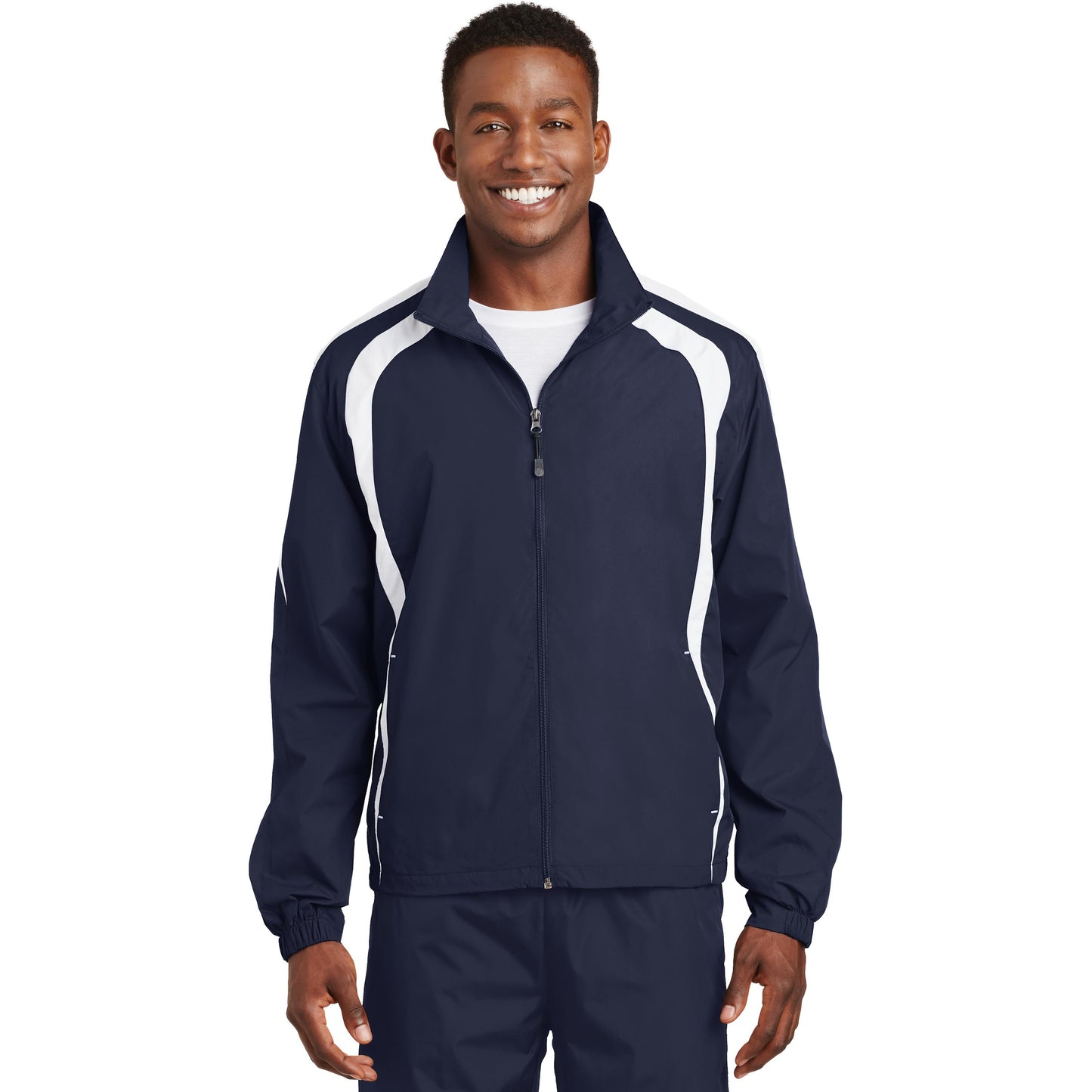 Black/White Jacket - Sport-Tek - Breathable Design - Lightweight