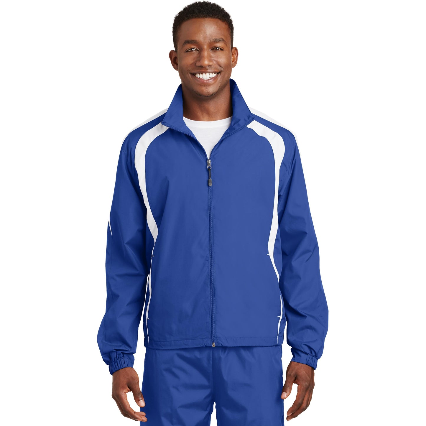 Black/White Jacket - Sport-Tek - Breathable Design - Lightweight