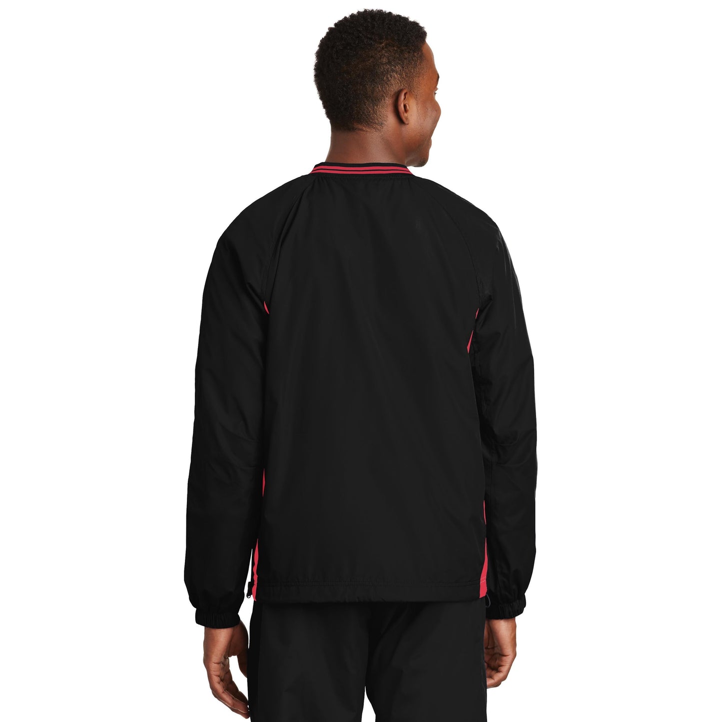 Black/True Red Windbreaker - Sport-Tek - Comfortable Fit
