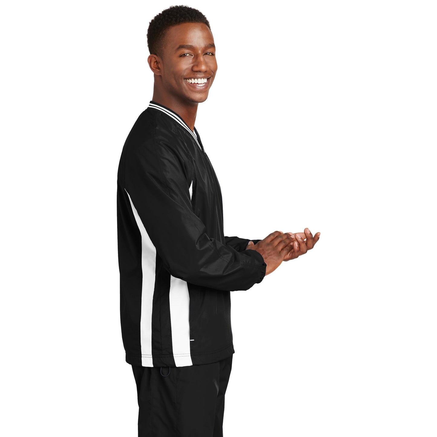 Black/True Red Windbreaker - Sport-Tek - Comfortable Fit