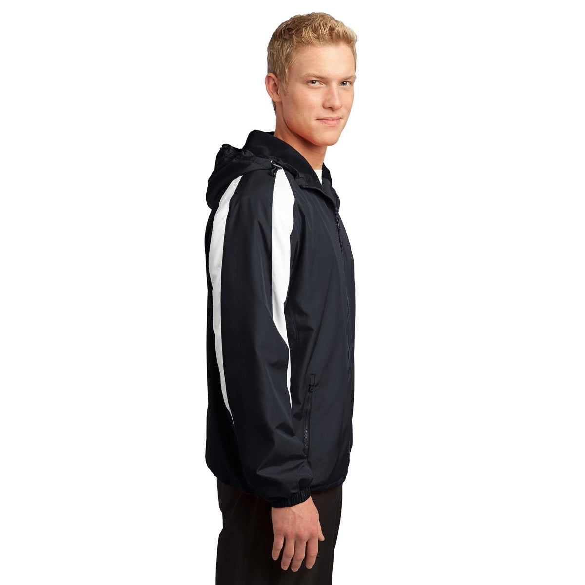 Black/White Jacket - Sport-Tek - Fleece-Lined Design
