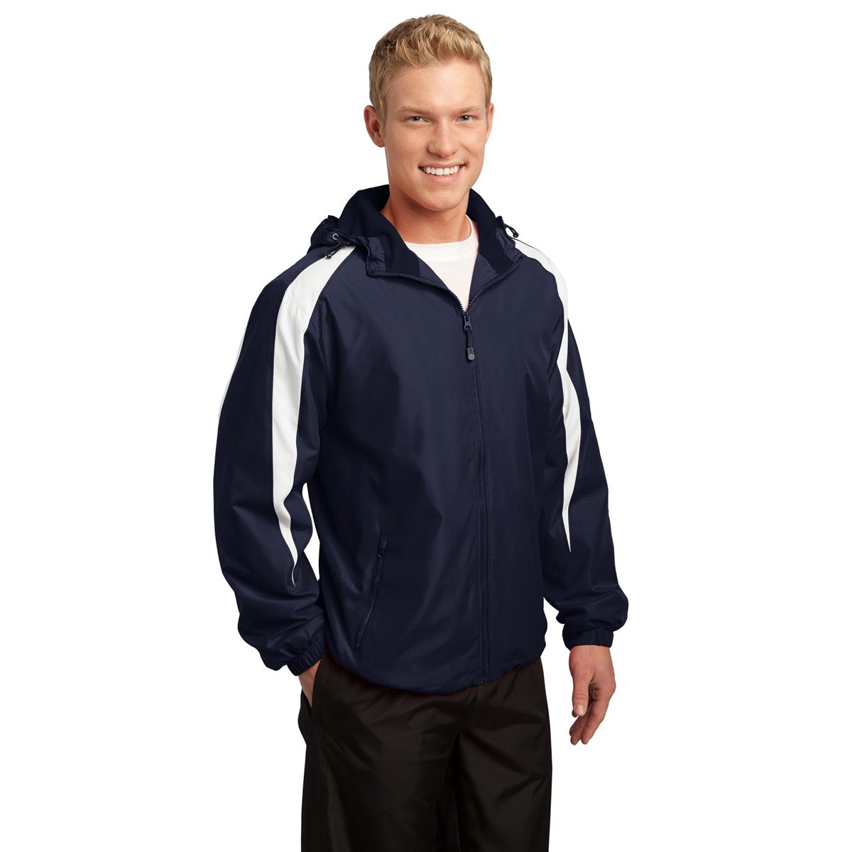 Black/White Jacket - Sport-Tek - Fleece-Lined Design
