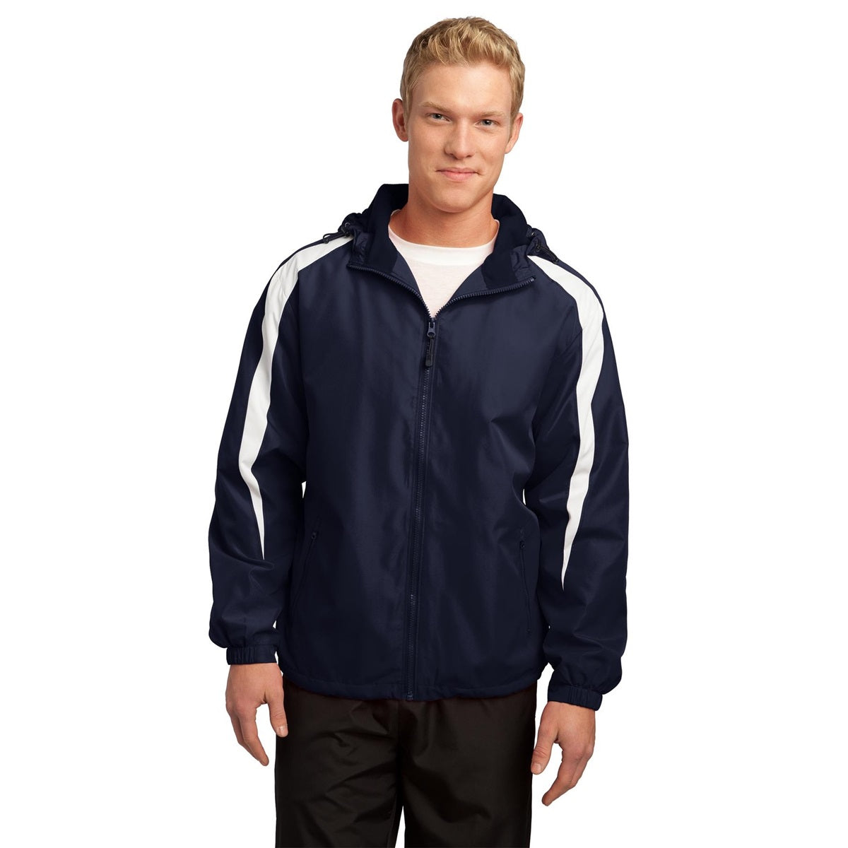 Black/White Jacket - Sport-Tek - Fleece-Lined Design