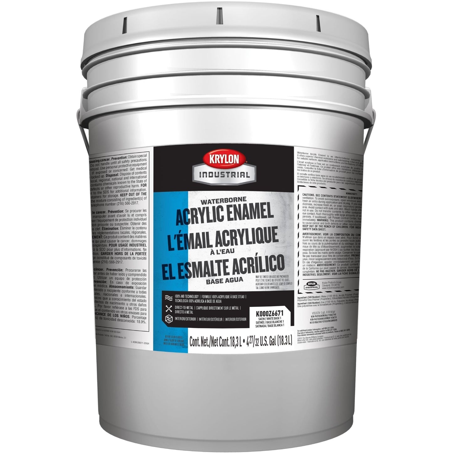 Satin White Base Industrial Paints - Krylon - Glossy Finish