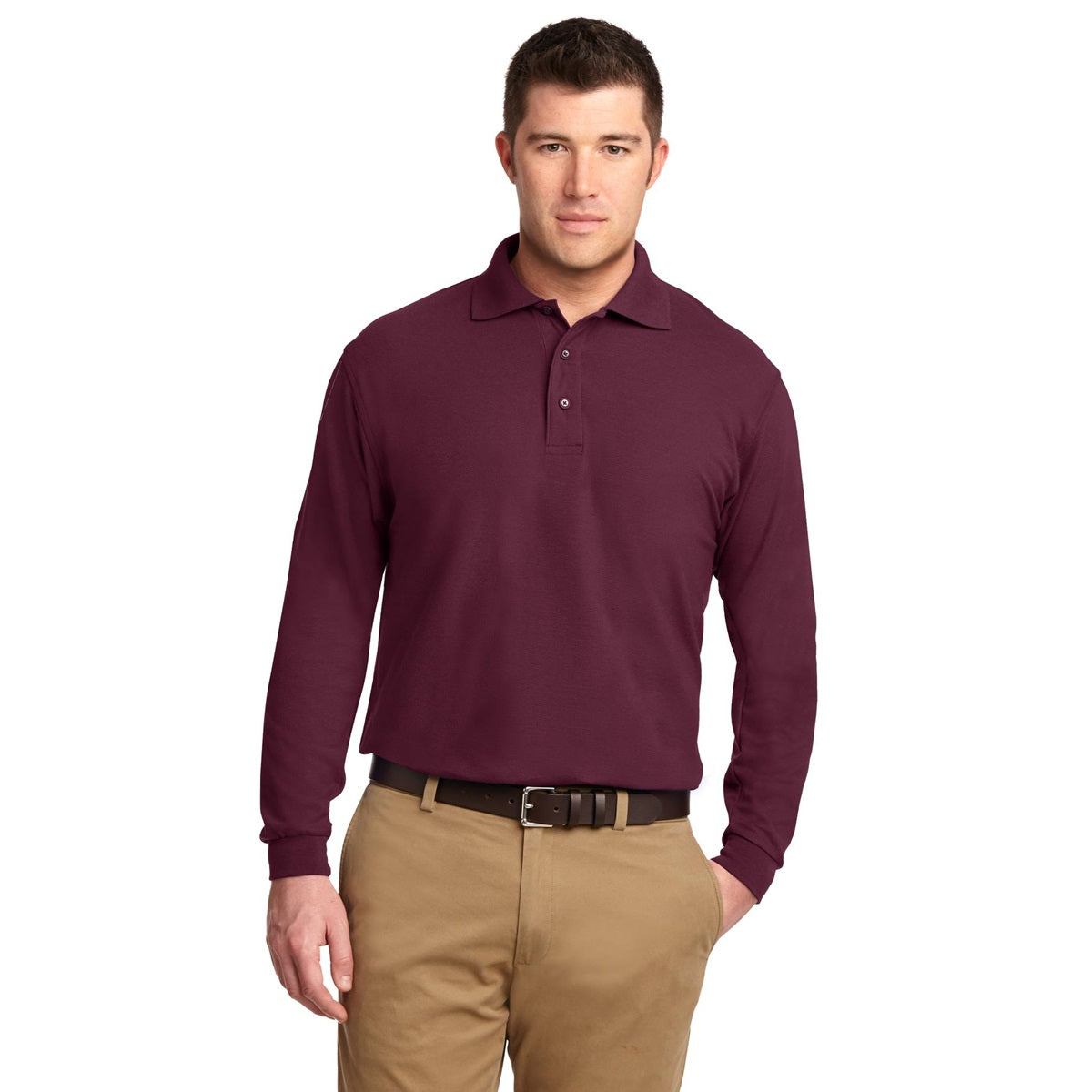 Black Polo Shirt - Port Authority - Soft Silk Touch