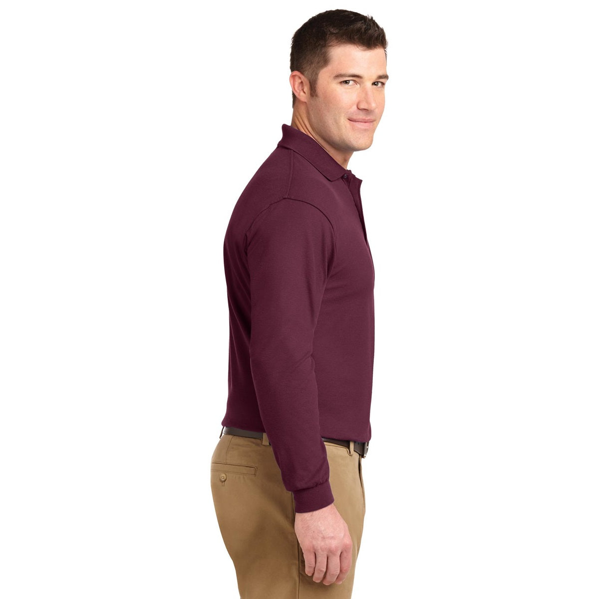 Black Polo Shirt - Port Authority - Soft Silk Touch