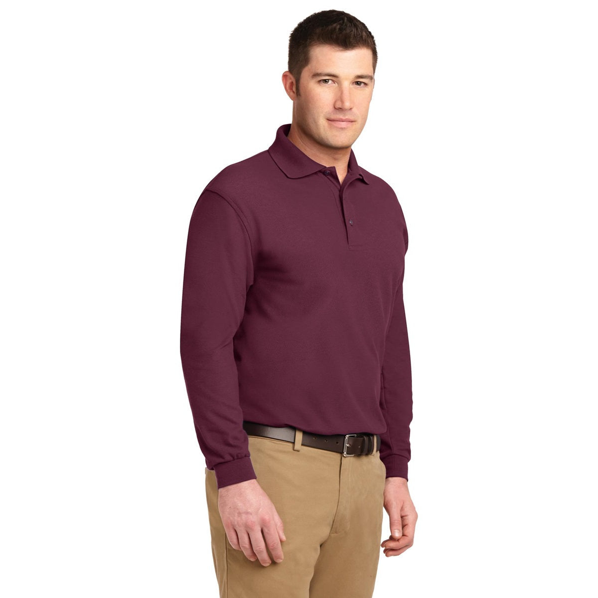 Black Polo Shirt - Port Authority - Soft Silk Touch