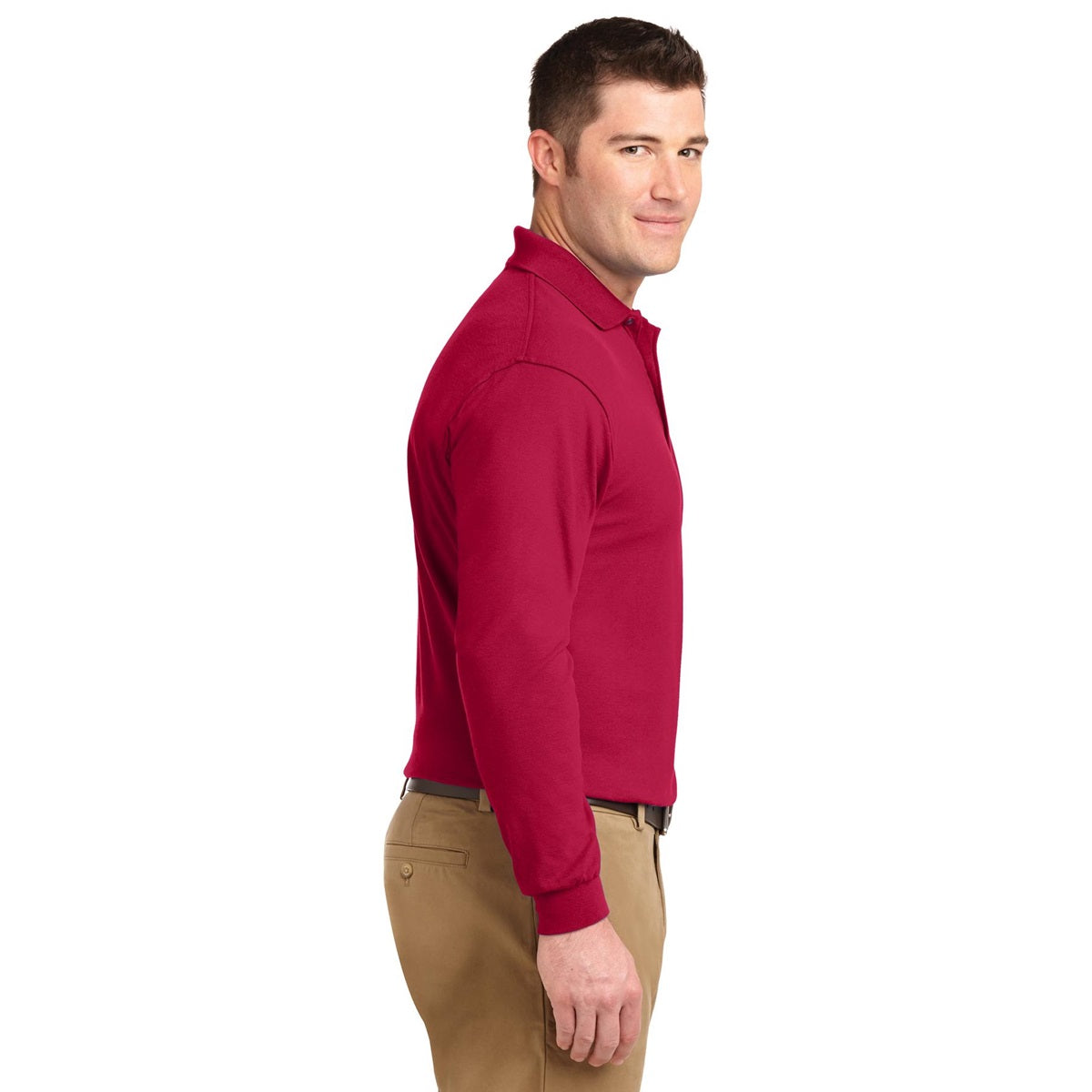 Black Polo Shirt - Port Authority - Soft Silk Touch