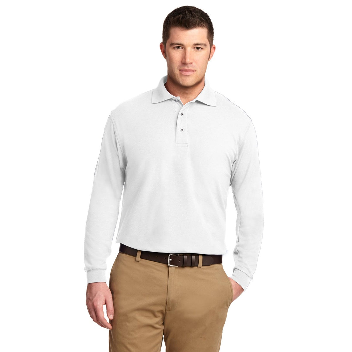 Black Polo Shirt - Port Authority - Soft Silk Touch