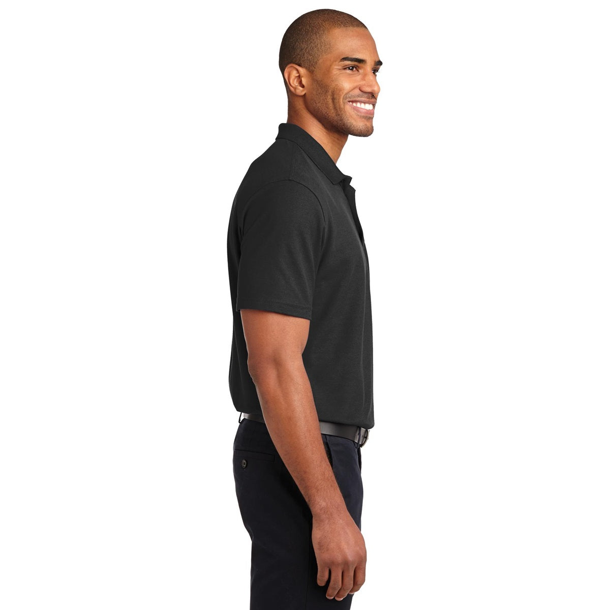 Black Polo Shirt - Port Authority - Stain-Resistant