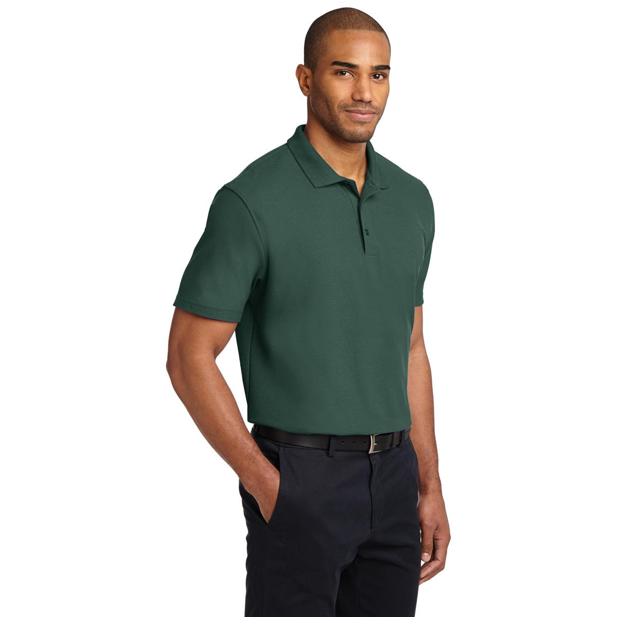 Black Polo Shirt - Port Authority - Stain-Resistant