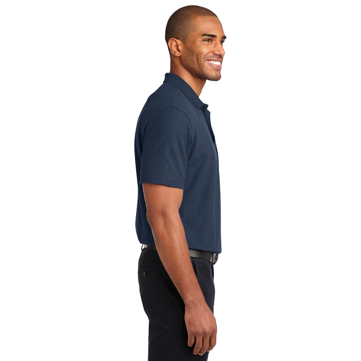 Black Polo Shirt - Port Authority - Stain-Resistant