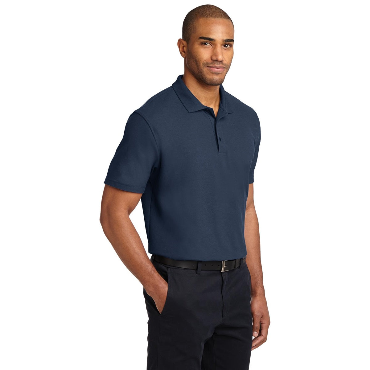 Black Polo Shirt - Port Authority - Stain-Resistant