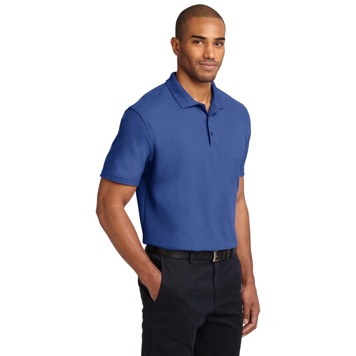Black Polo Shirt - Port Authority - Stain-Resistant