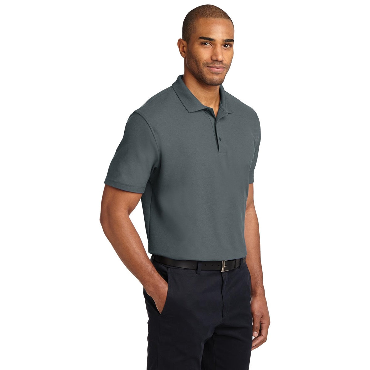 Black Polo Shirt - Port Authority - Stain-Resistant