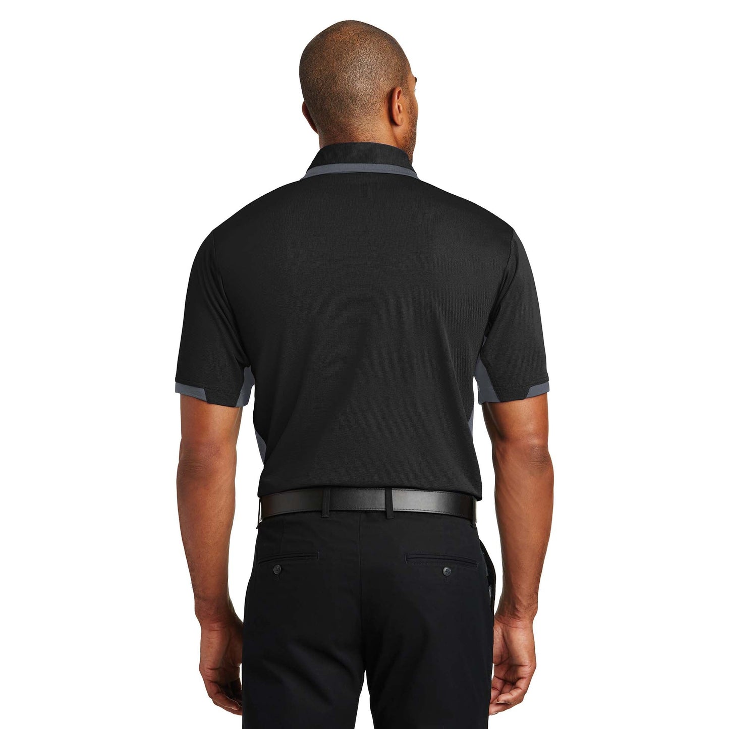 Black/Iron Grey Polo Shirt - Port Authority - Moisture-Wicking Design