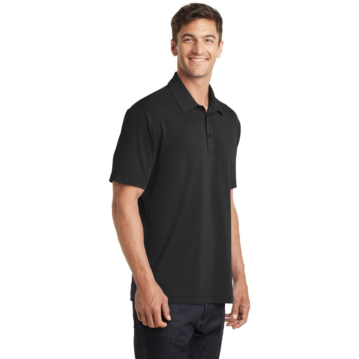 Black Polo Shirts - Port Authority - Soft Cotton Feel