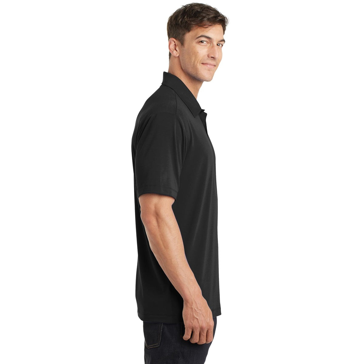 Black Polo Shirts - Port Authority - Soft Cotton Feel