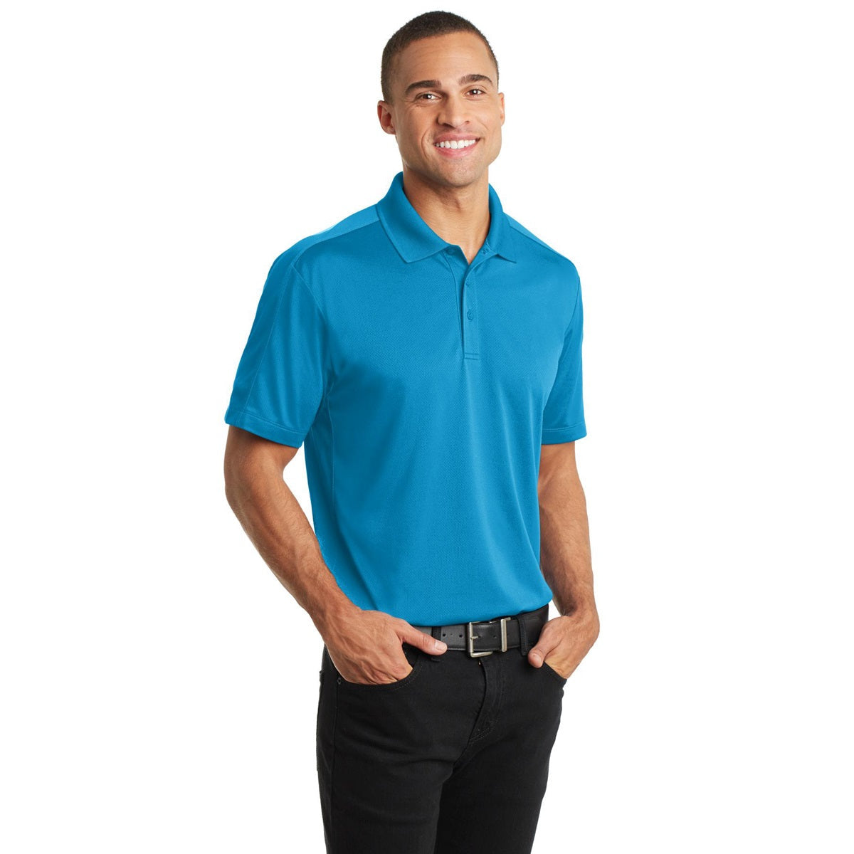 Black Polo Shirts - Port Authority - Moisture Wicking