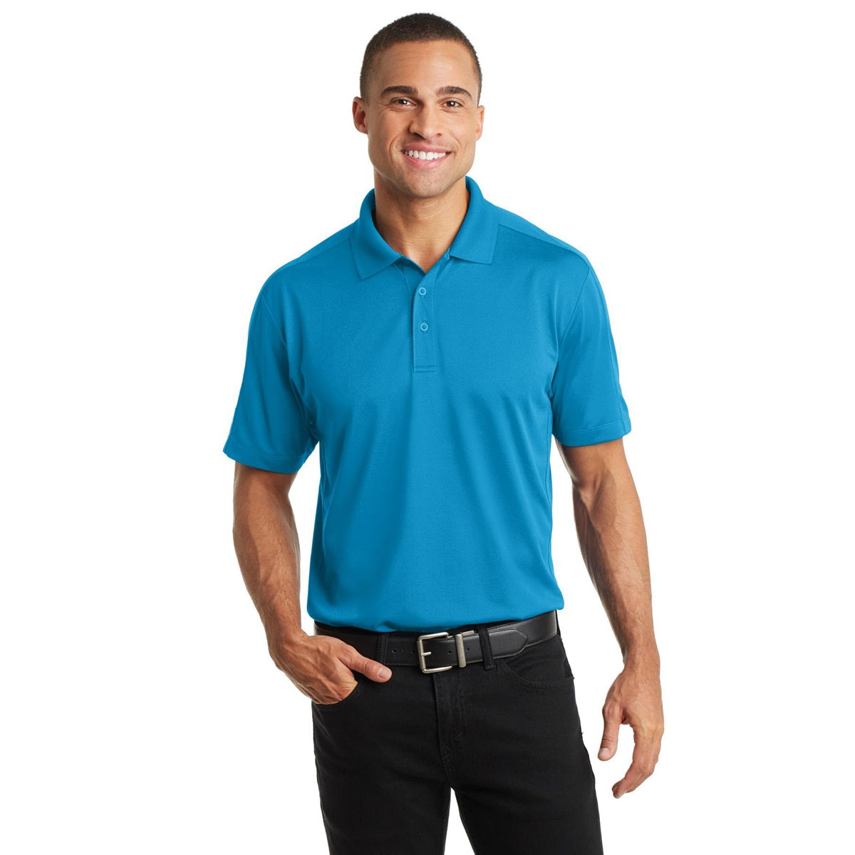 Black Polo Shirts - Port Authority - Moisture Wicking