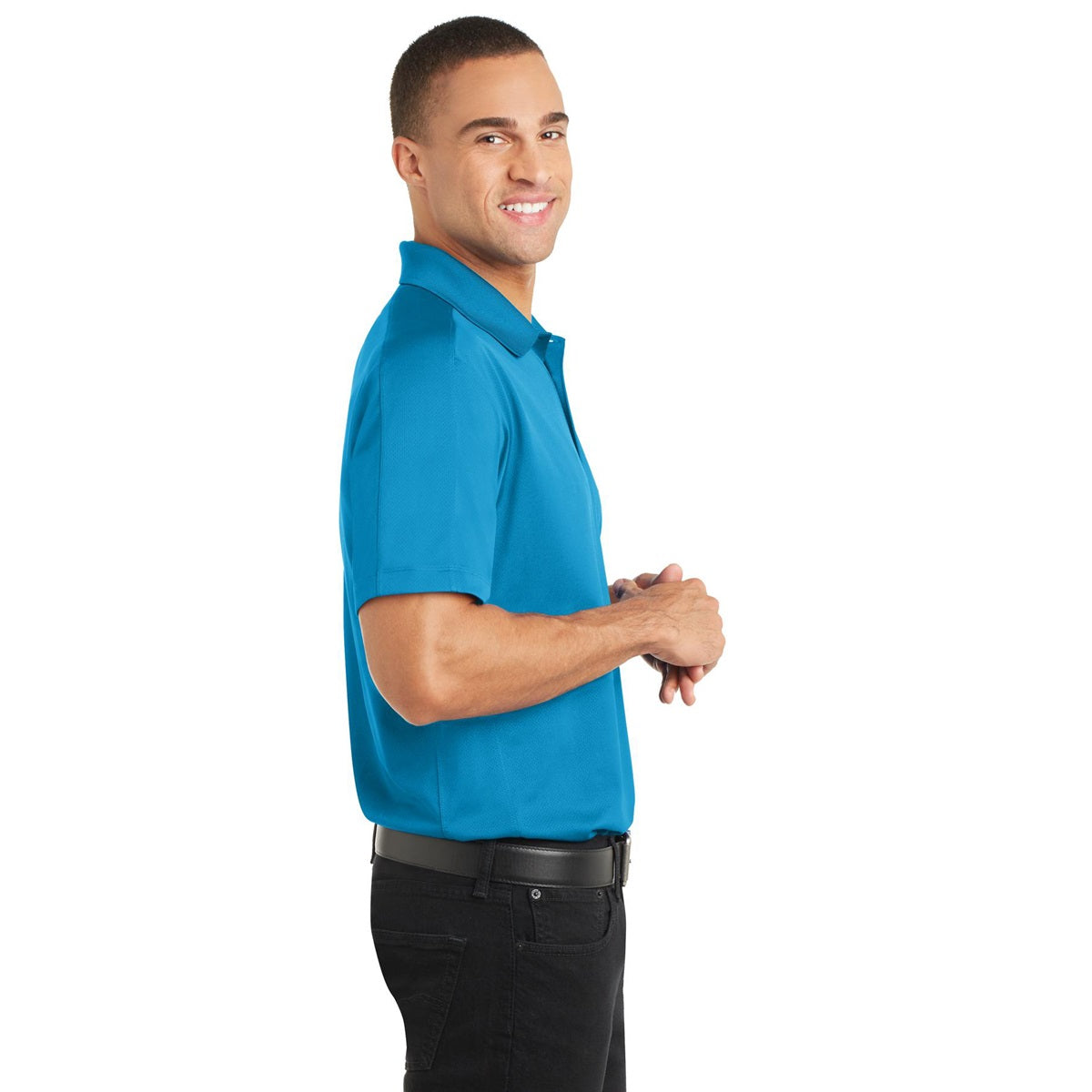 Black Polo Shirts - Port Authority - Moisture Wicking