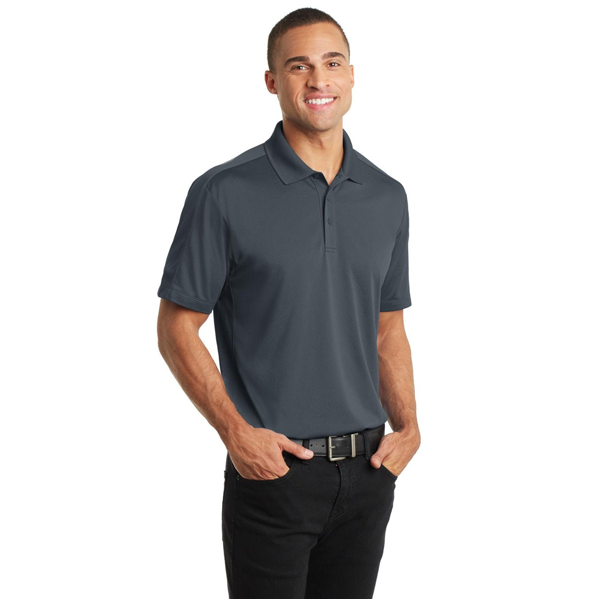 Black Polo Shirts - Port Authority - Moisture Wicking