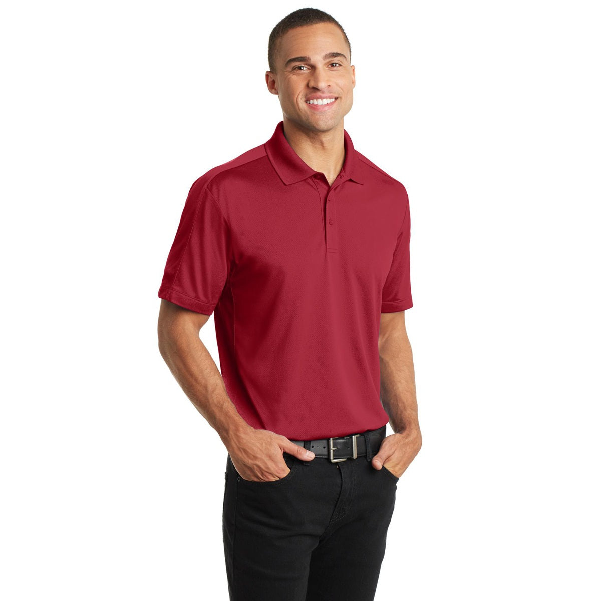 Black Polo Shirts - Port Authority - Moisture Wicking