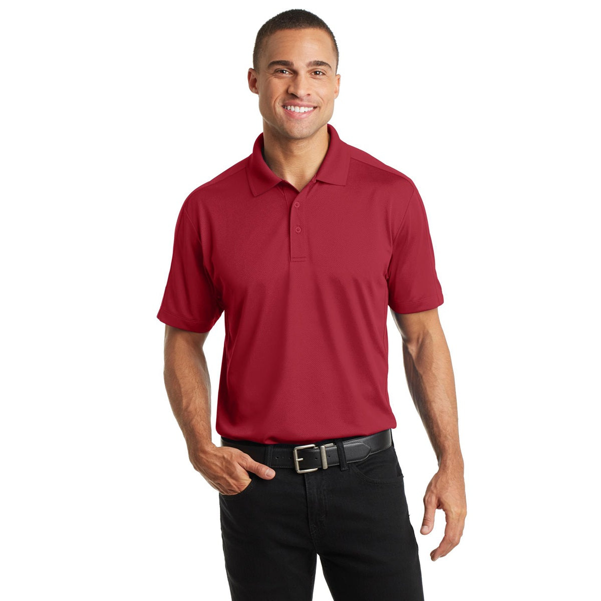 Black Polo Shirts - Port Authority - Moisture Wicking