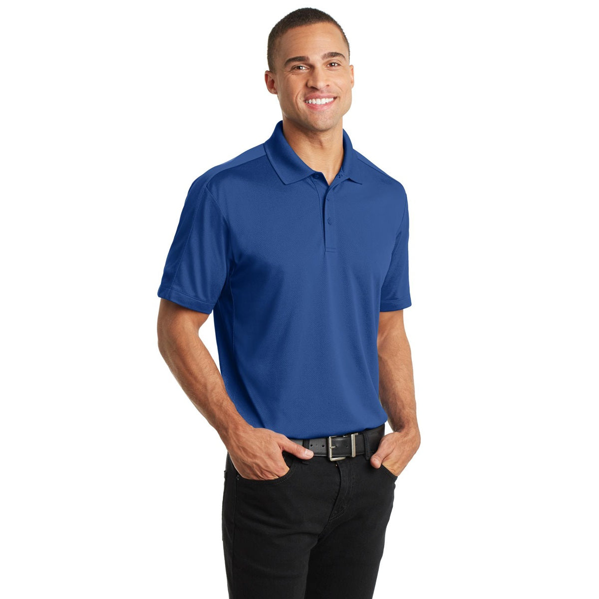 Black Polo Shirts - Port Authority - Moisture Wicking