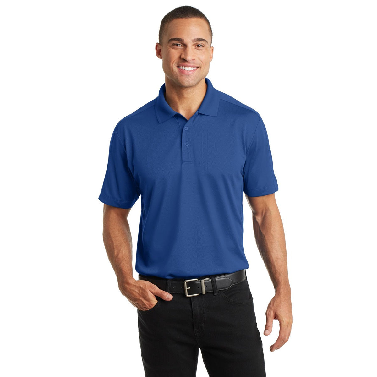 Black Polo Shirts - Port Authority - Moisture Wicking