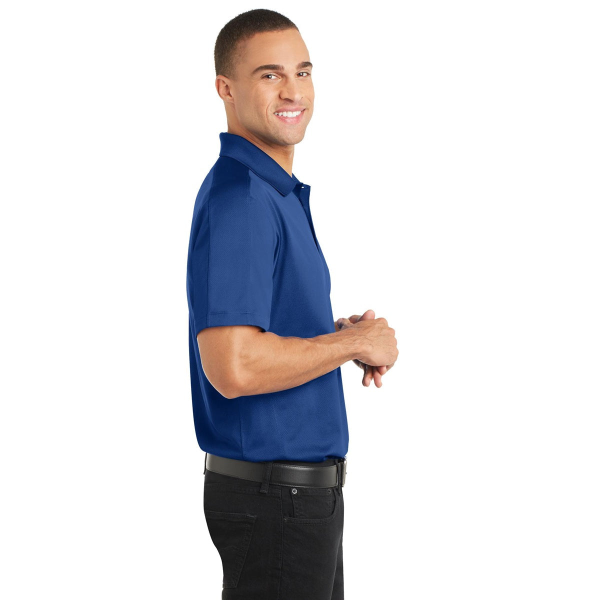 Black Polo Shirts - Port Authority - Moisture Wicking