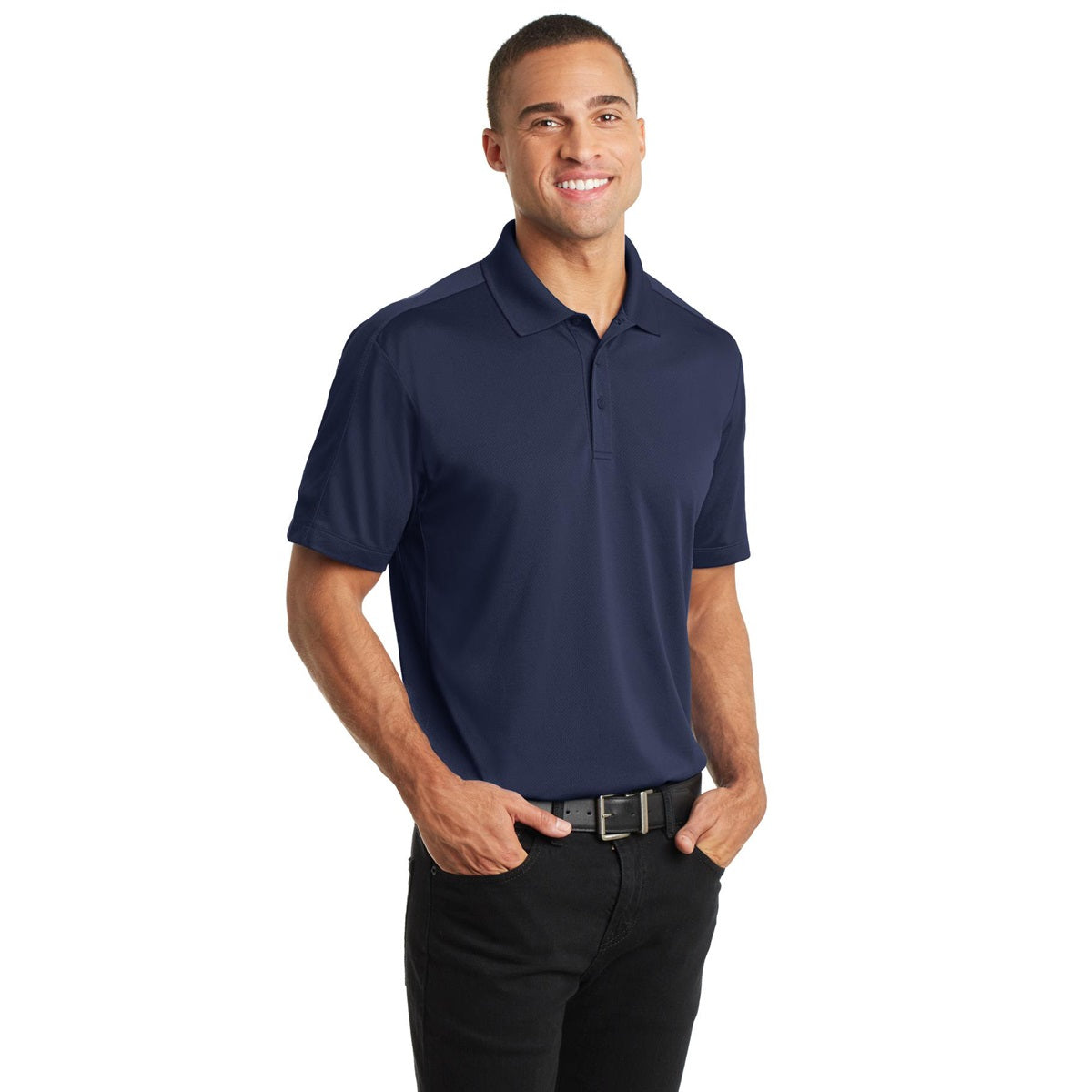 Black Polo Shirts - Port Authority - Moisture Wicking