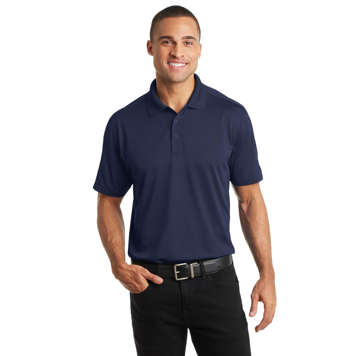 Black Polo Shirts - Port Authority - Moisture Wicking