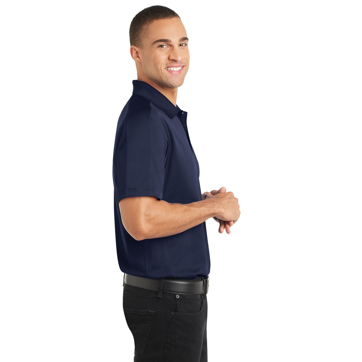 Black Polo Shirts - Port Authority - Moisture Wicking