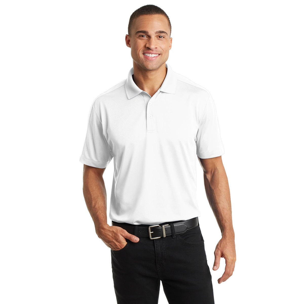 Black Polo Shirts - Port Authority - Moisture Wicking