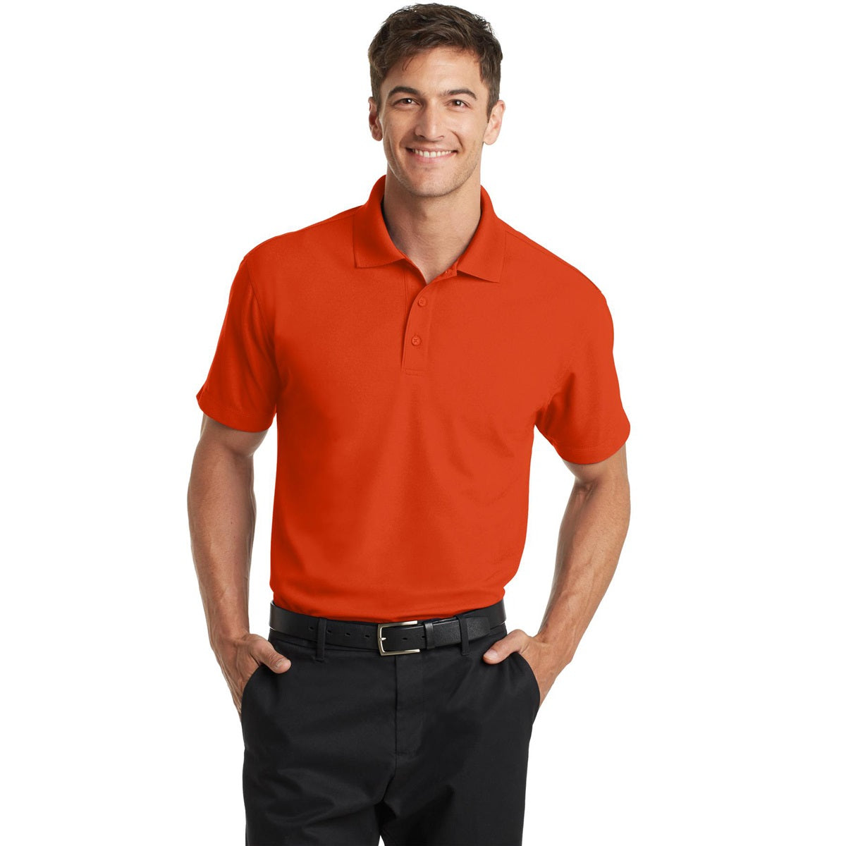 Autumn Orange Polo Shirts - Port Authority - Comfortable Fit