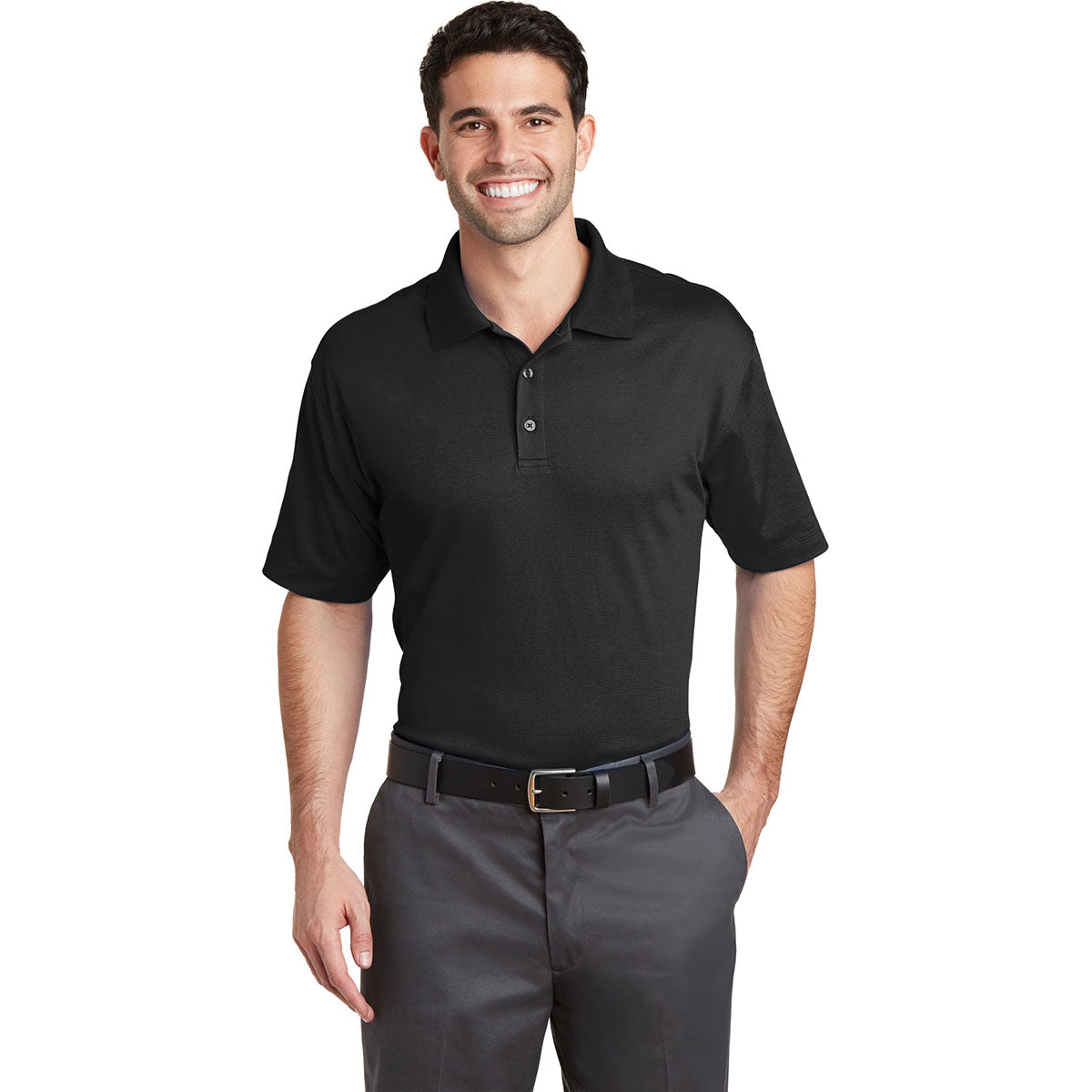 Black Polo Shirts - Port Authority - Moisture Wicking