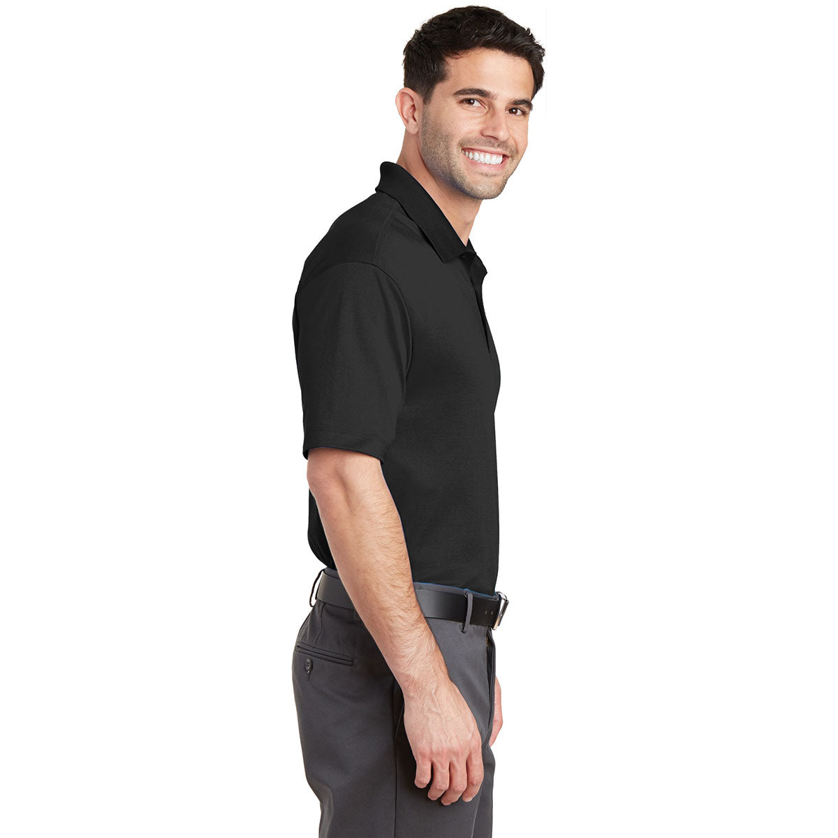 Black Polo Shirts - Port Authority - Moisture Wicking