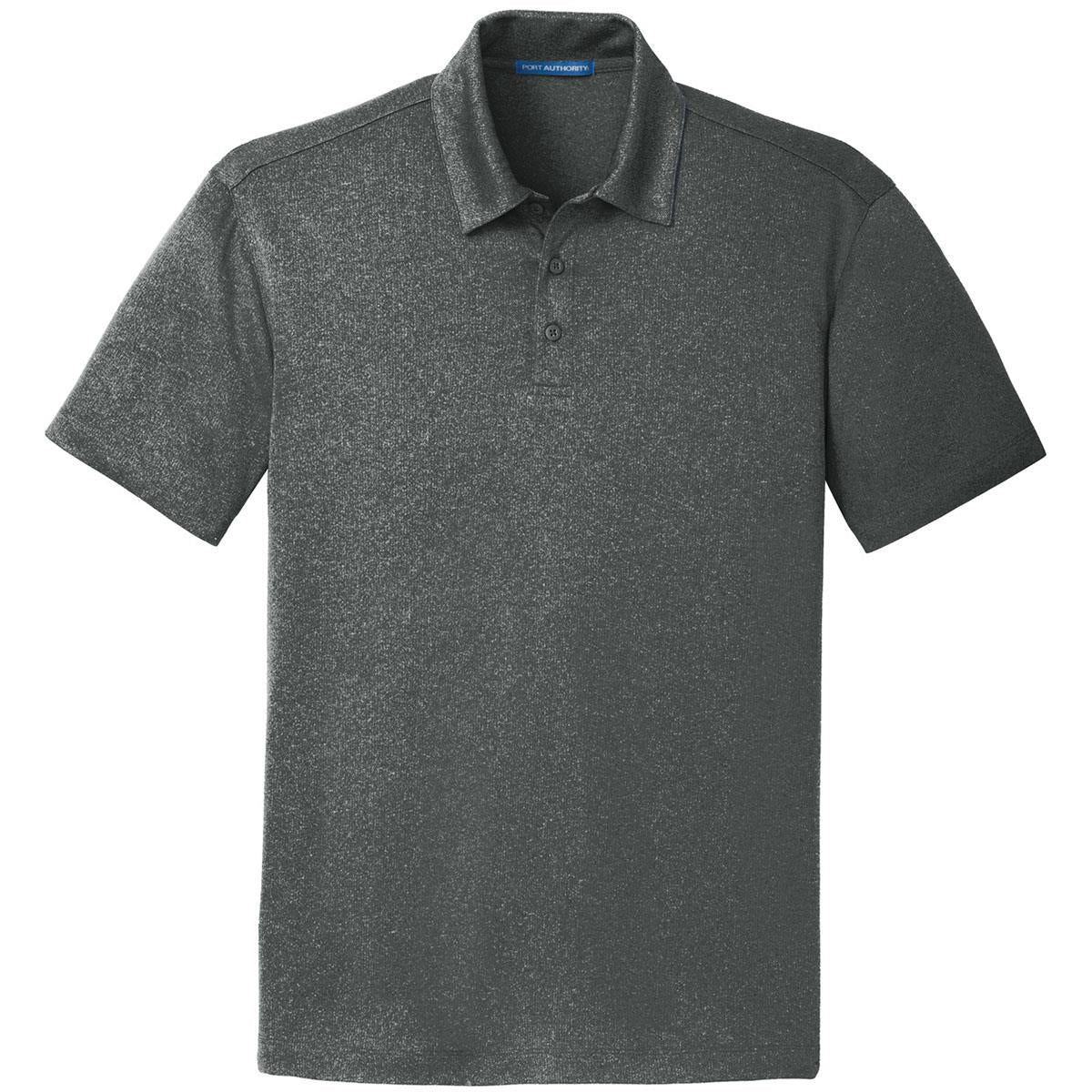 Charcoal Heather Polo Shirts - Port Authority - Stylish Fit