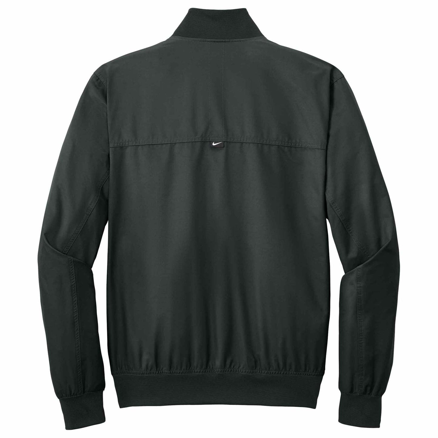 Black Bomber Jacket - Nike - Ribbed Collar - Stylish Wear