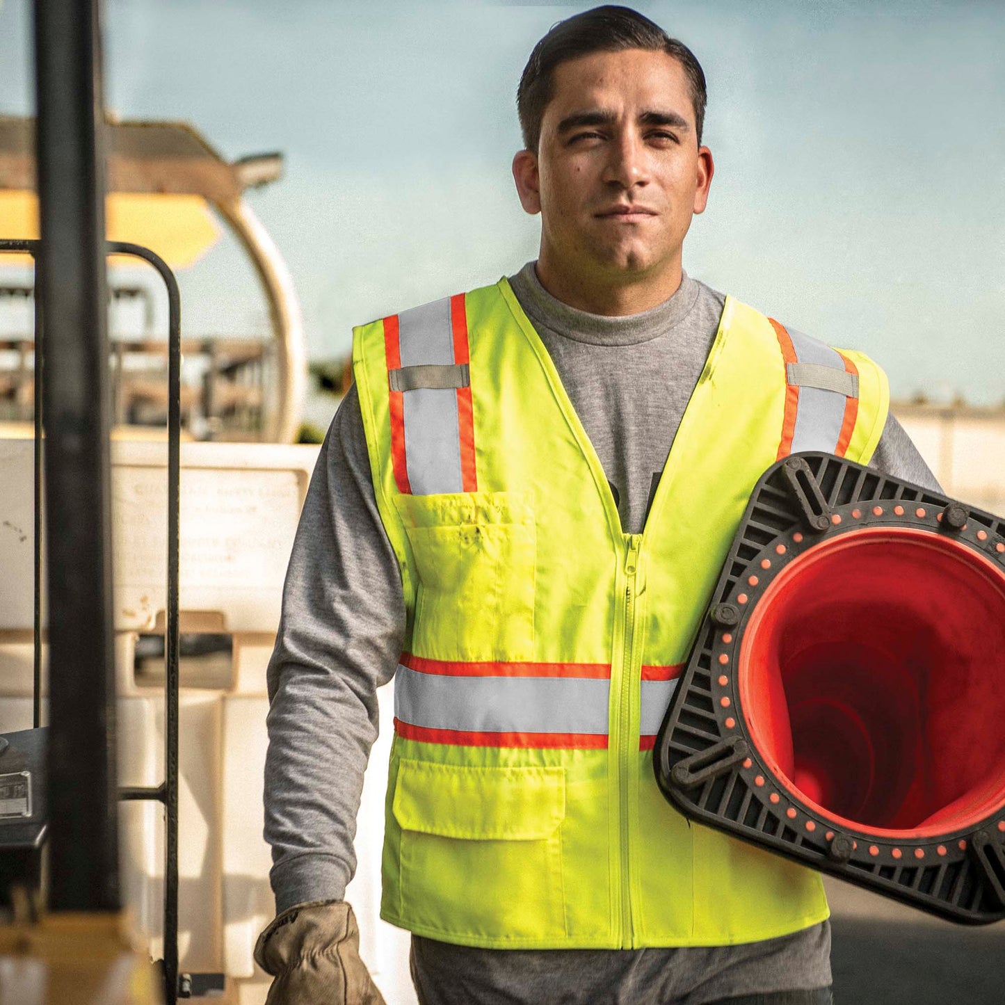 Yellow/Lime Safety Vest - Kishigo - Reflective Material
